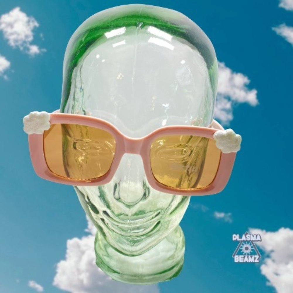 Pastel Pink Block Frame Cloud Sunglasses